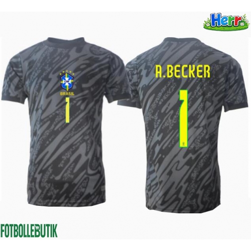 Brasilien Alisson Becker #1 Målvakt Bortatröja Copa America 2024 Kortärmad